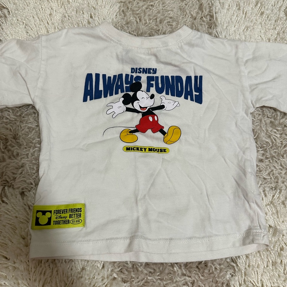 Disney Mickey Mouse "Always Funday" White Tee